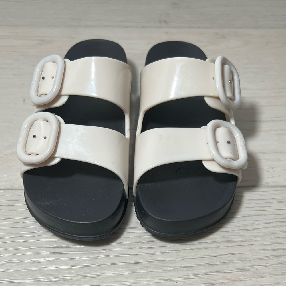 Mini Melissa Kids' Mini Cozy
Slide Sandal Size 1 Color: Black/ Beige